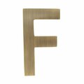 Perfectpatio 4 in. Brass Floating House Letter F, Antique Brass PE2756367